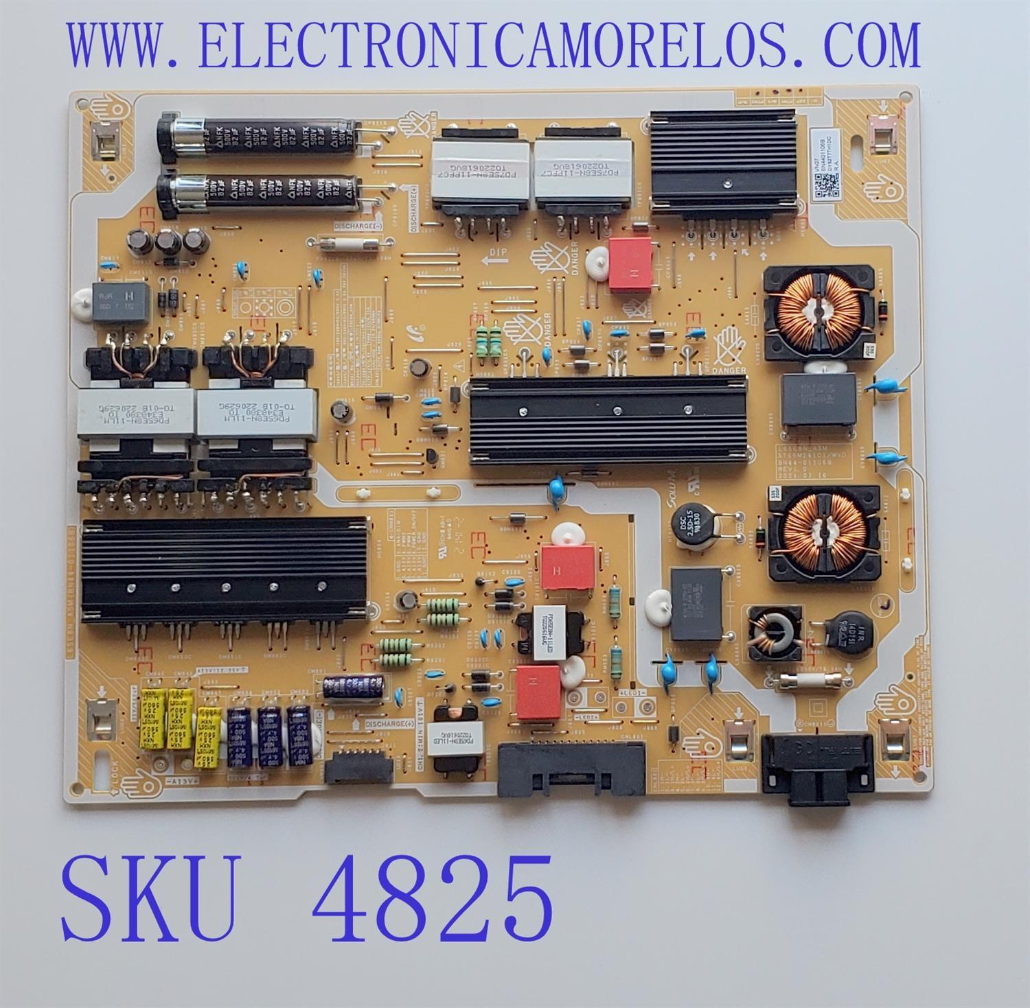 FUENTE PARA TV SAMSUNG QLED / NUMERO DE PARTE BN4401106B / BN44-01106B / L65E8N_ASM / ST65M241C1/WVD / PANEL CY-QA065FGHV7H / DISPLAY ST6451D03-E VER.2.1 / BN96-52451B / BN9652451B / MODELOS QN65Q70 / QN65Q70AAFXZA	
